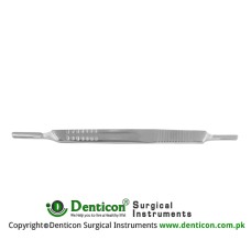 Scalpel Handle No. 3 & 4 Solid, Double Ended Stainless Steel, 16 cm - 6 1/4"